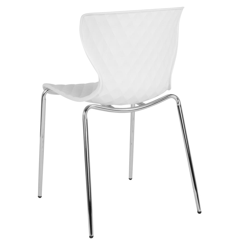 Contemporary Design White Plastic Stack Chair. Picture 3