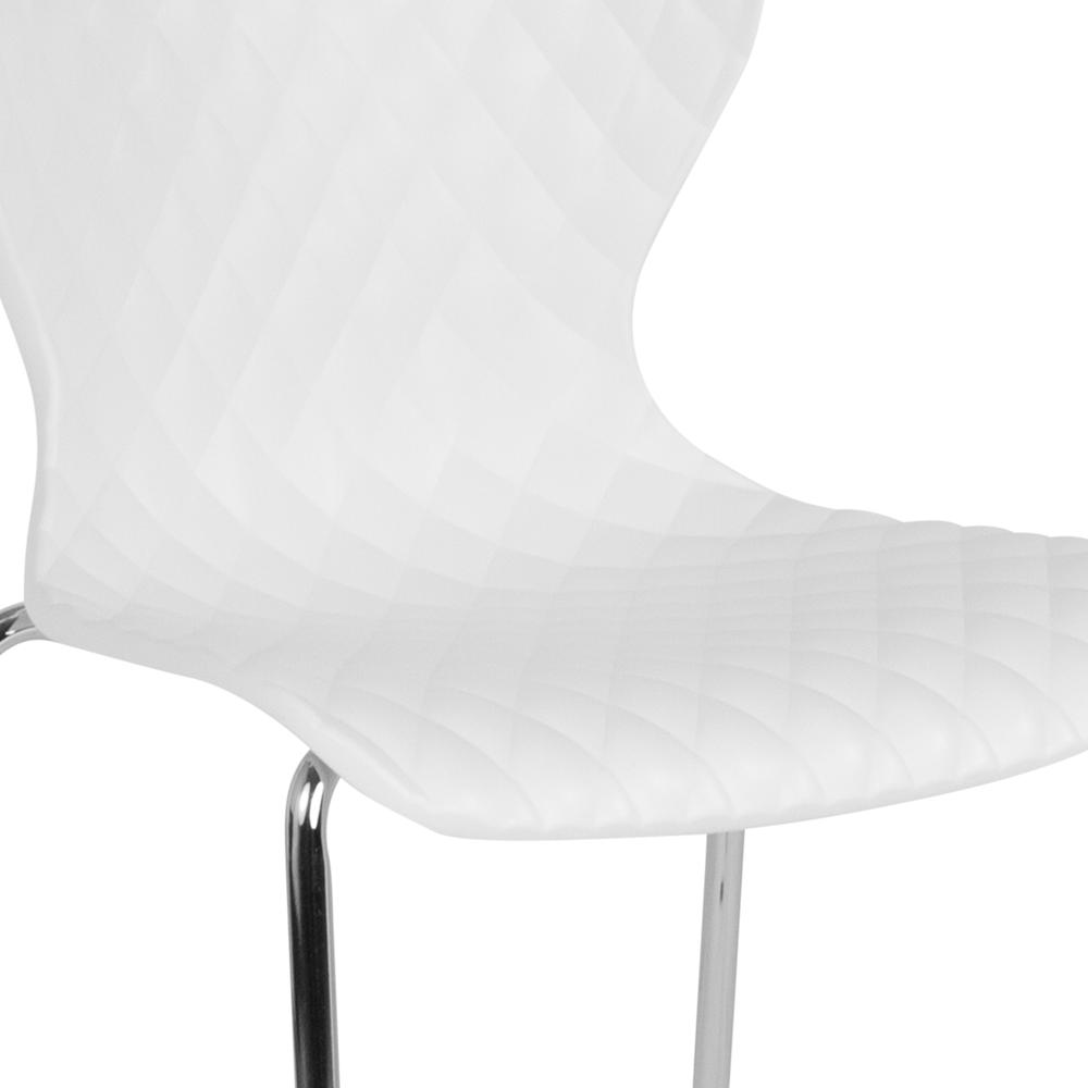 Contemporary Design White Plastic Stack Chair. Picture 5