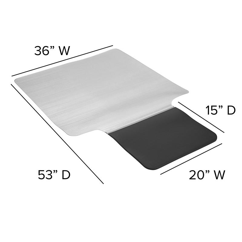 Sit or Stand Mat Anti-Fatigue Support Combined with Floor Protection (36" x 53"). Picture 5