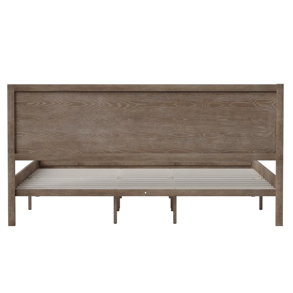 Modern Queen Size Wooden Platform Bed with Headboard. Picture 2