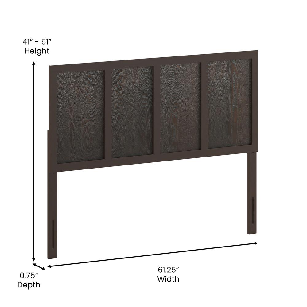 Contemporary Queen Size Raised Panel Headboard. Picture 8