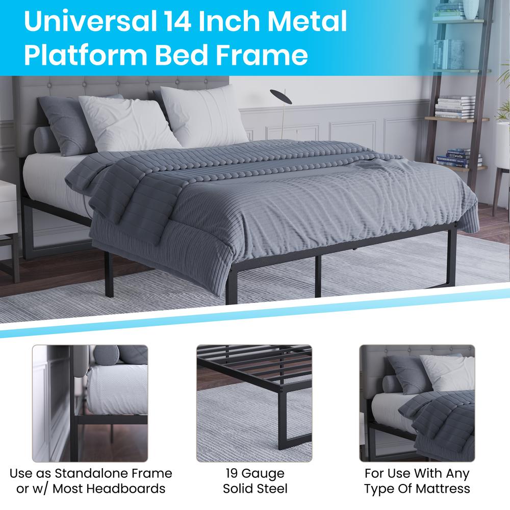 Universal 14 in Metal Platform Bed Frame - Full. Picture 4