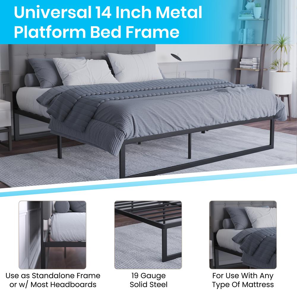 Universal 14 in Metal Platform Bed Frame - King. Picture 4