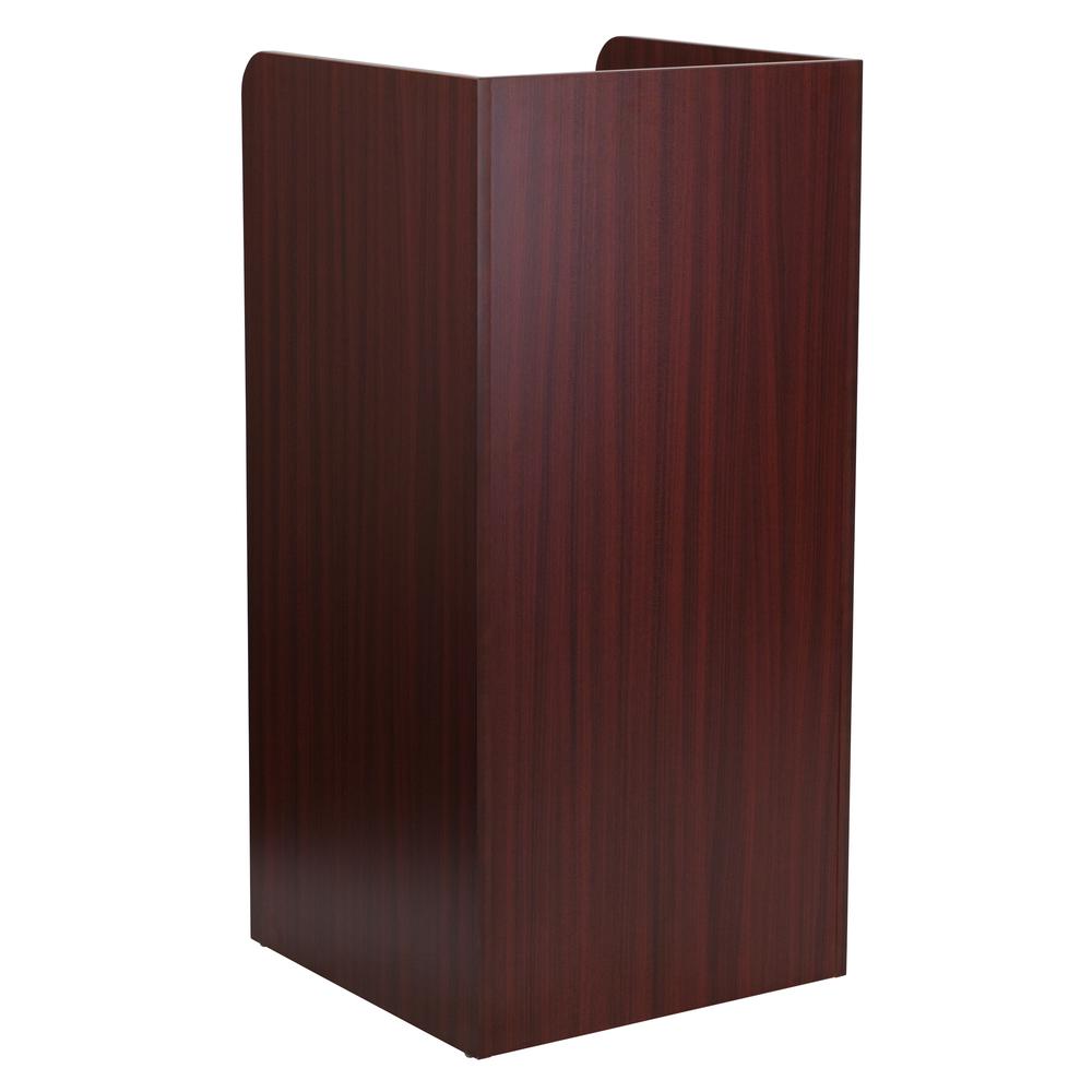 Wood Tray Top Receptacle in Mahogany. Picture 3
