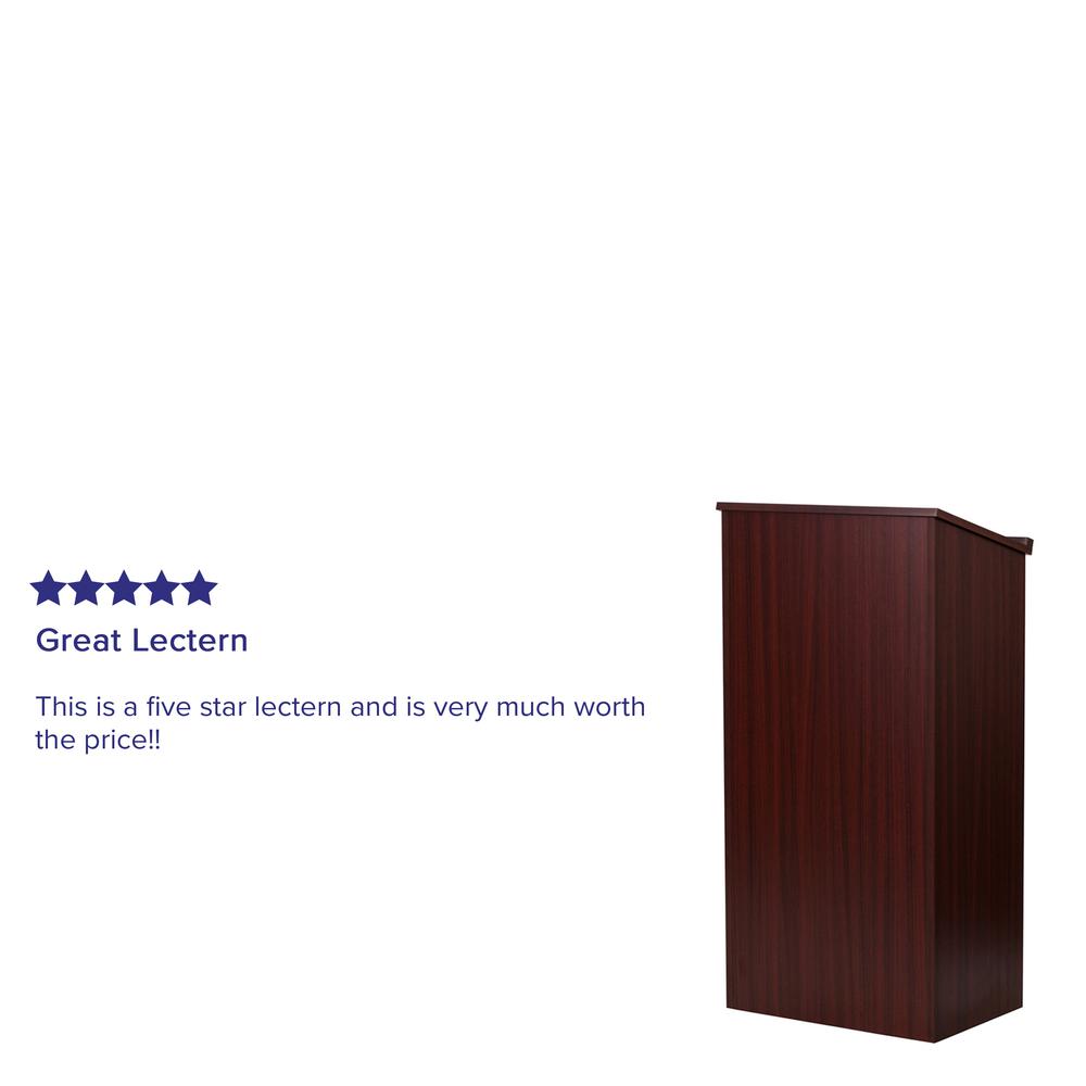 Stand-Up Wood Lectern in Mahogany. Picture 5