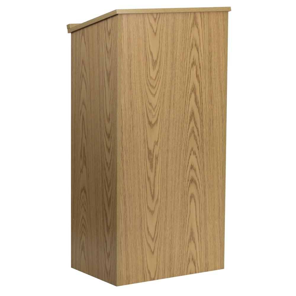 Stand-Up Wood Lectern in Oak. Picture 1