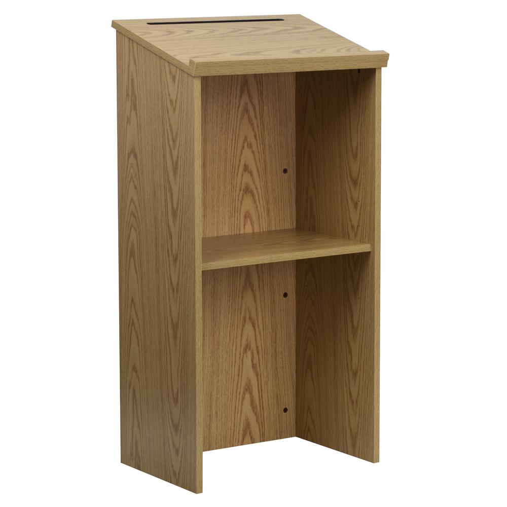 Stand-Up Wood Lectern in Oak. Picture 3