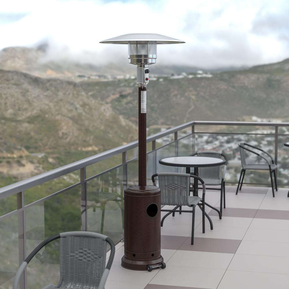 Outdoor Patio Heater with Wheels for commercial and residential outdoor spaces. Picture 4