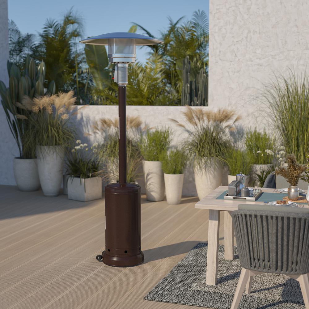 Outdoor Patio Heater with Wheels for commercial and residential outdoor spaces. Picture 9