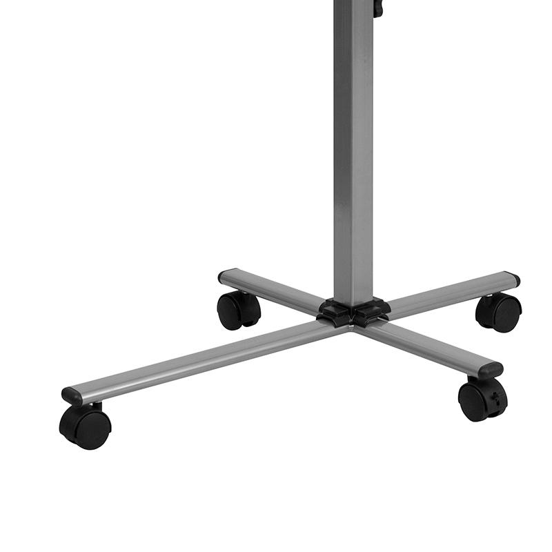 Angle and Height Adjustable Mobile Laptop Computer Table with Cherry Top. Picture 7