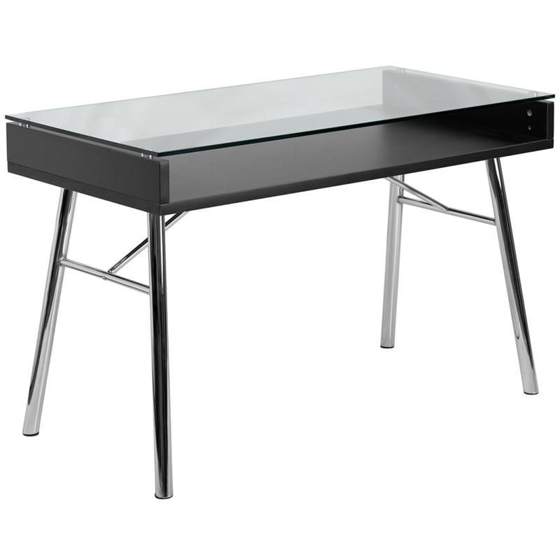 Brettford Desk with Tempered Glass Top. Picture 1