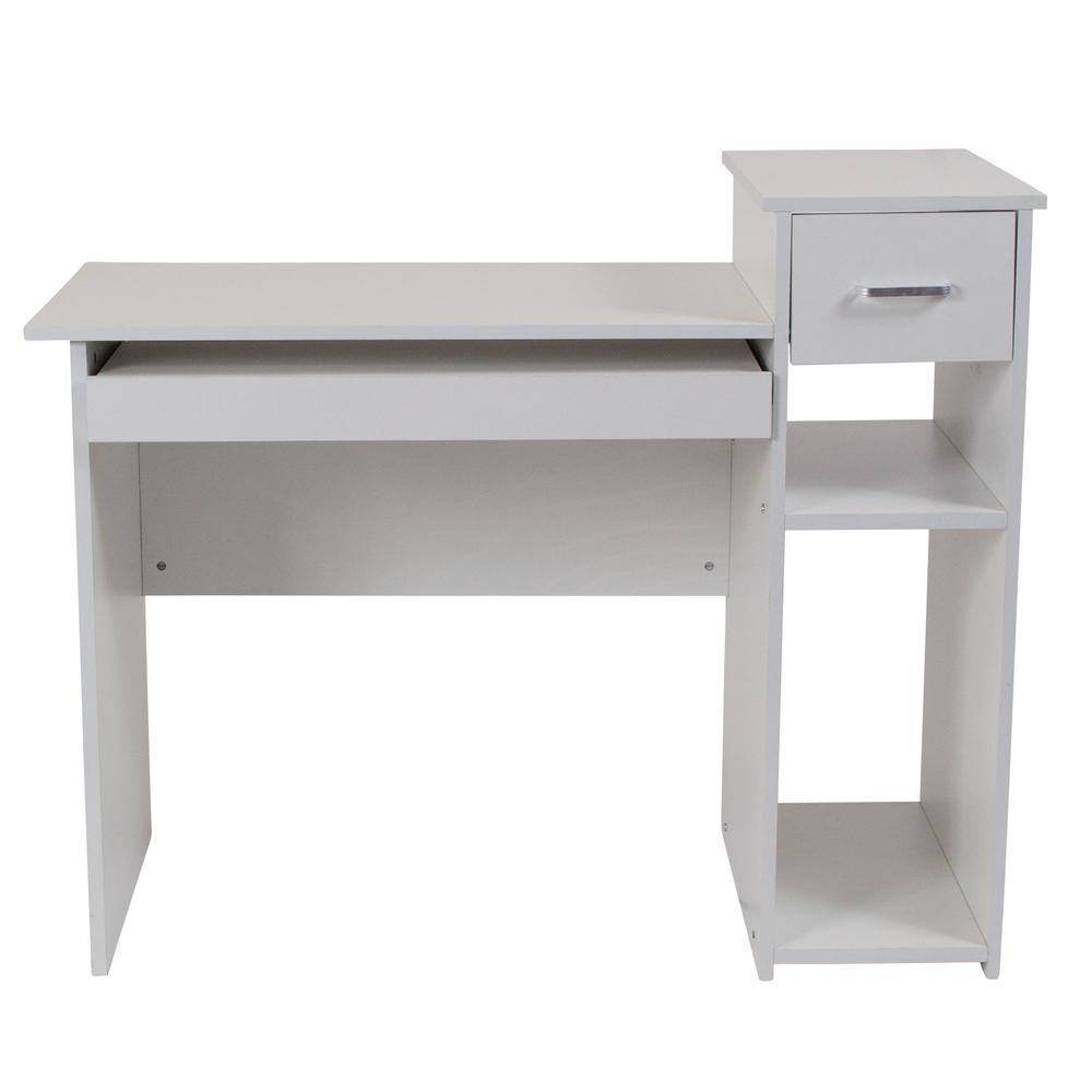 White Computer Desk with Shelves and Drawer. Picture 6