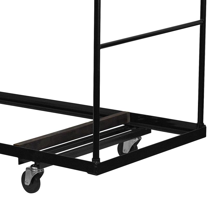Black Folding Table Dolly for 30''W x 72''D Rectangular Folding Tables. Picture 4