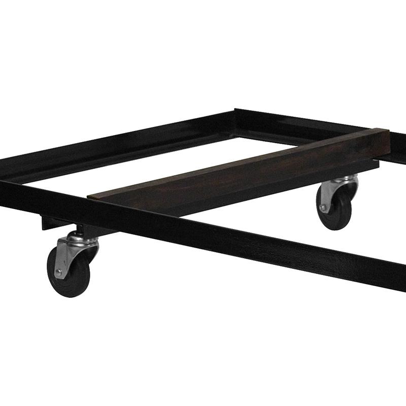 Black Folding Table Dolly for 30''W x 72''D Rectangular Folding Tables. Picture 3