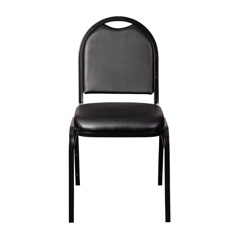 500 LB. Capacity Dome Back Stacking Banquet Chair in Black Viny. Picture 11