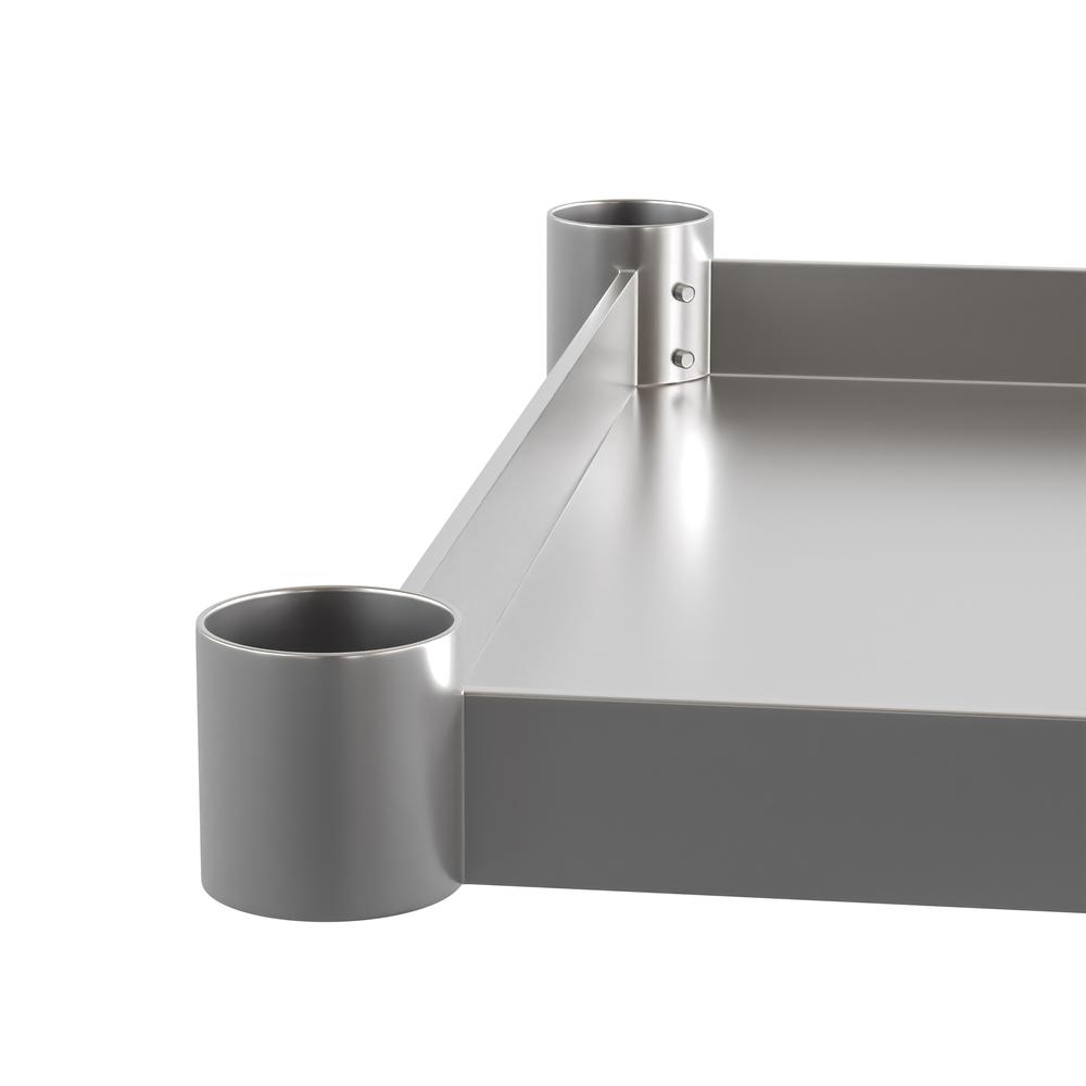 djustable Lower Shelf for 24" x 48" Stainless Steel Tables. Picture 6