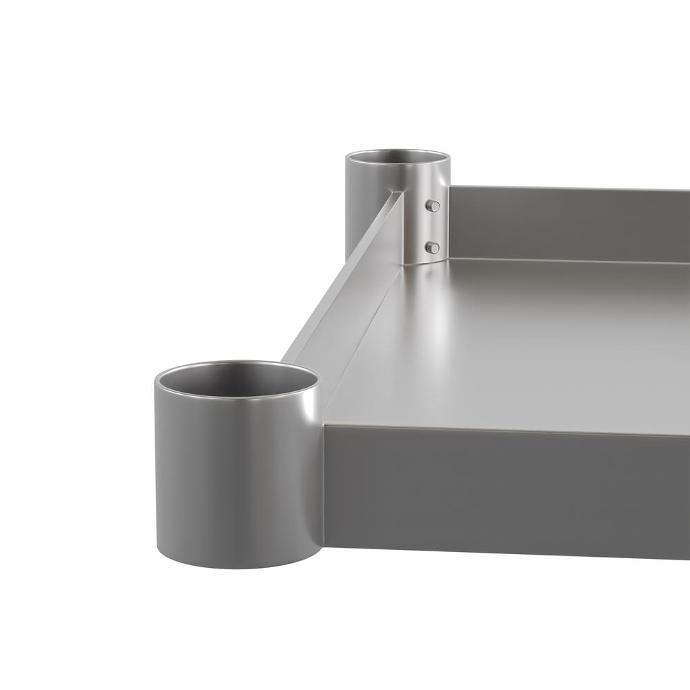djustable Lower Shelf for 24" x 60" Stainless Steel Tables. Picture 6