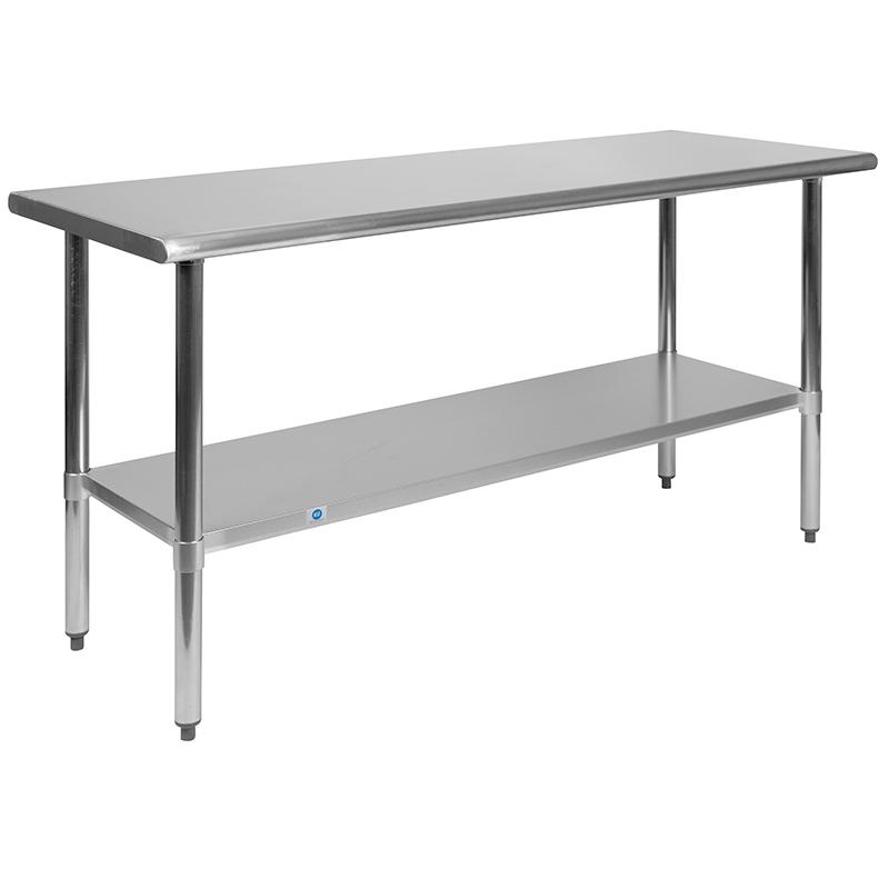 Stainless Steel 18  Gauge Prep and Work Table with Undershelf. Picture 2