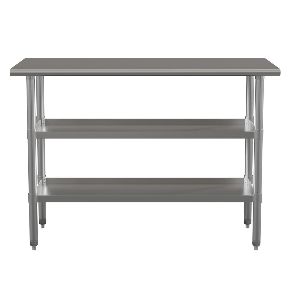 Stainless Steel 18 Gauge Work Table with 2 Undershelves. Picture 8