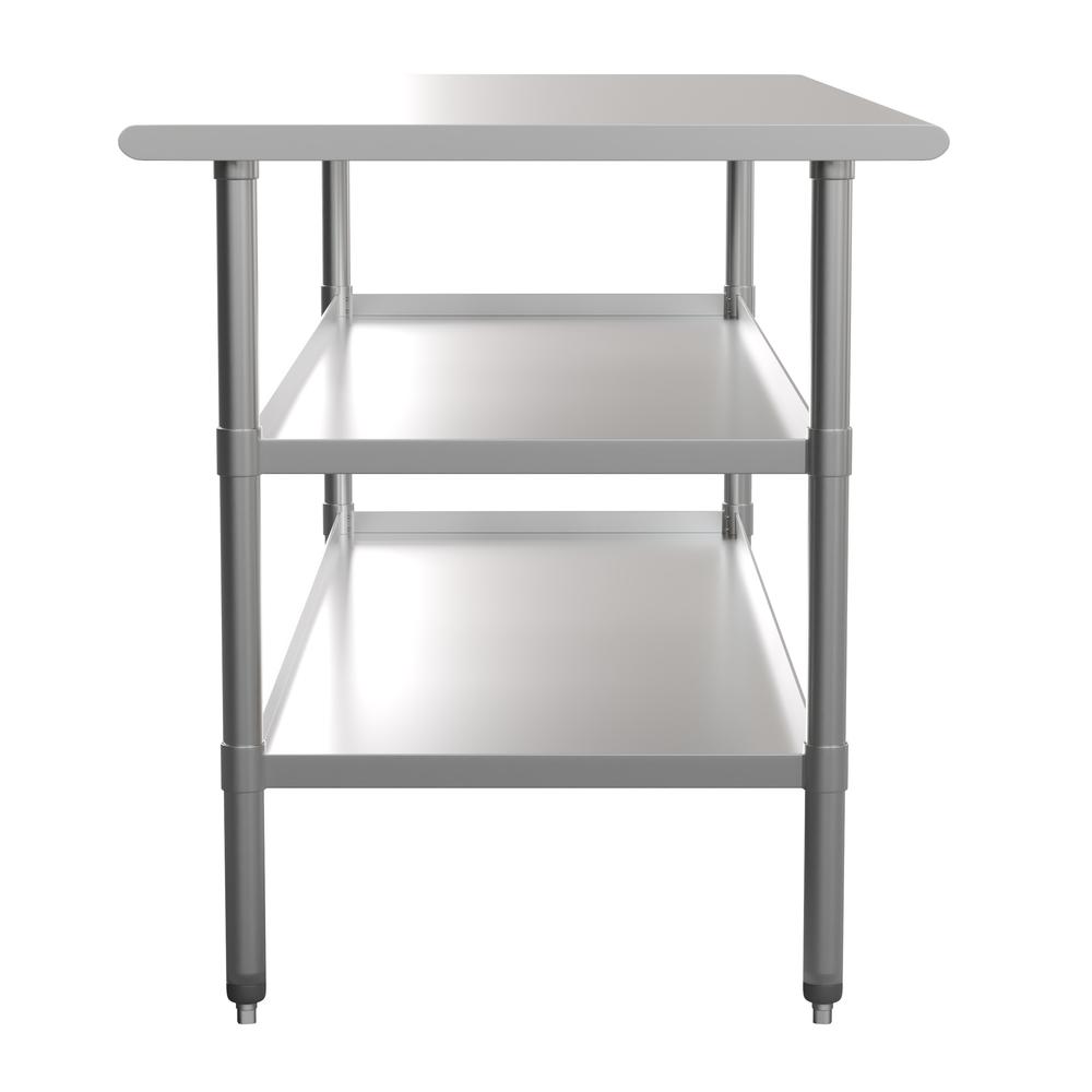 l Stainless Steel 18 Gauge Work Table with 2 Undershelves. Picture 7