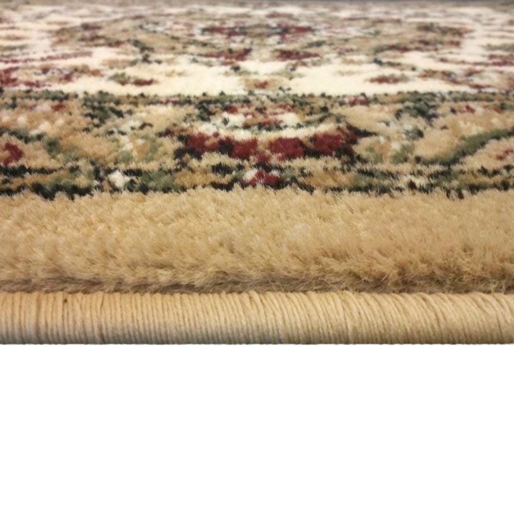 Persian 3' x 10' Ivory Area Rug - Olefin Rug with Jute Backing. Picture 5