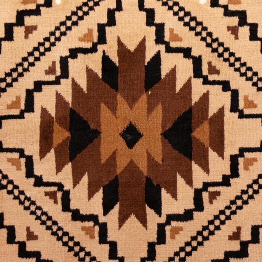 Southwestern 3' x 10' Brown Area Rug - Olefin Rug with Cotton Backing. Picture 10