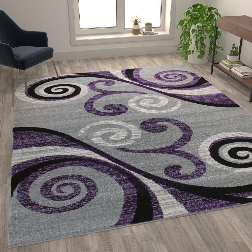 Contemporary 8' x 10' Accent Rug for Indoor Use. Picture 6