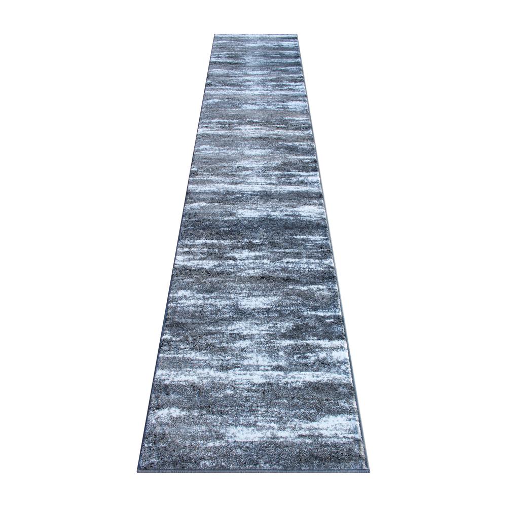 2' x 11' Distressed Gray Olefin Area Rug for Entryway, Living Room, Bedroom. Picture 1