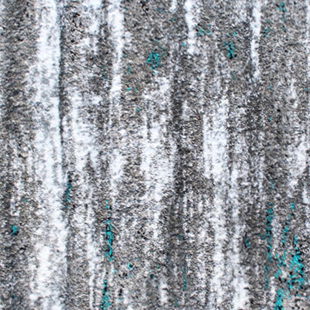 2' x 11' Distressed Turquoise Olefin Area Rug for Entryway, Living Room, Bedroom. Picture 6