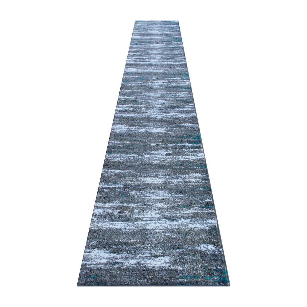 3' x 16' Distressed Gray Olefin Area Rug for Entryway, Living Room, Bedroom. Picture 1
