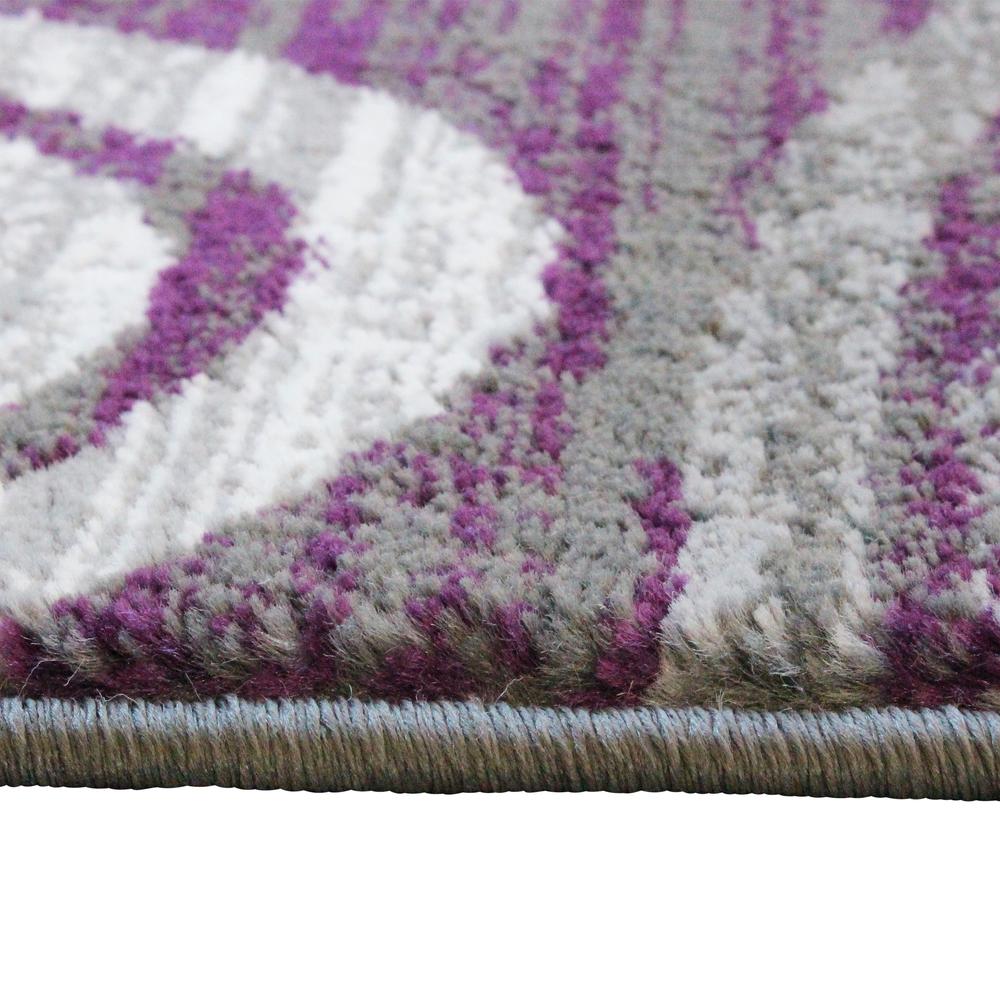 2' x 7' Purple Swirl Olefin Area Rug for Entryway, Living Room, Bedroom. Picture 5