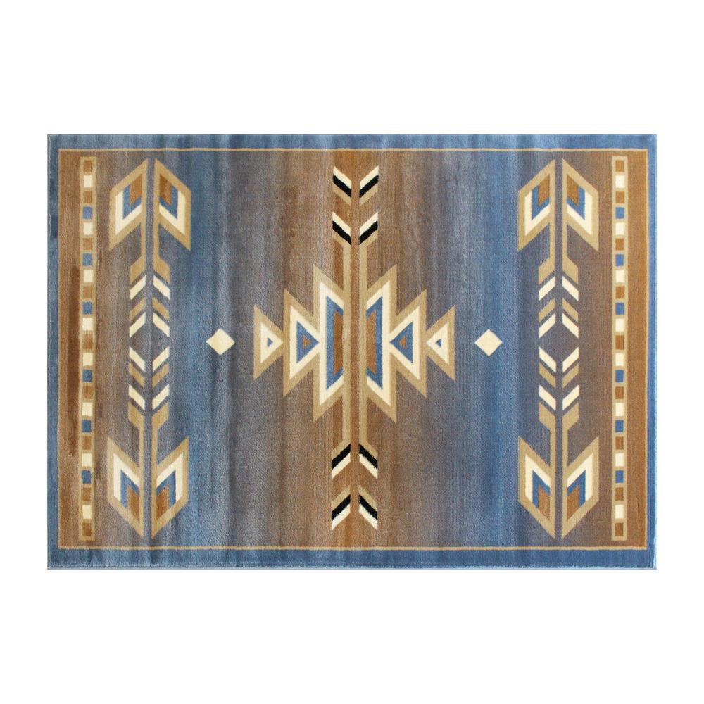 Southwestern Geometric 4' x 5' Accent Rug for Indoor Use. Picture 1