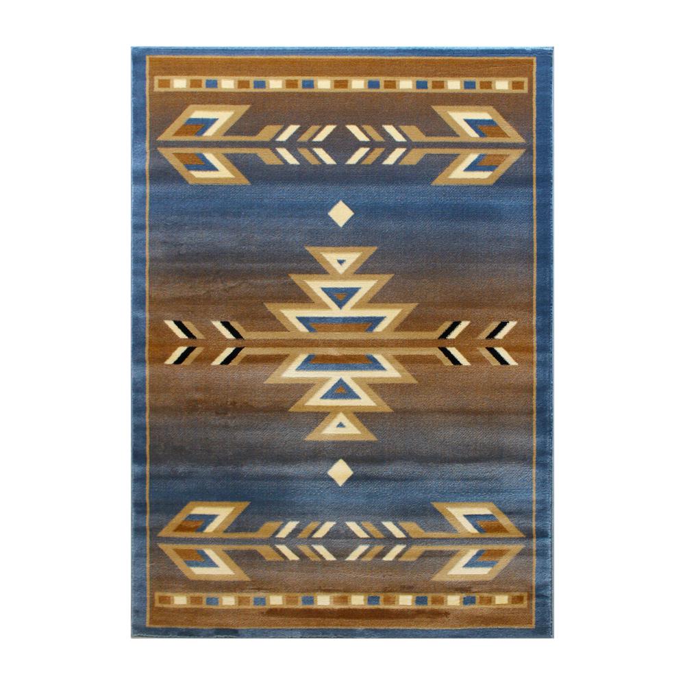 Southwestern Geometric 5' x 7' Accent Rug for Indoor Use. Picture 1