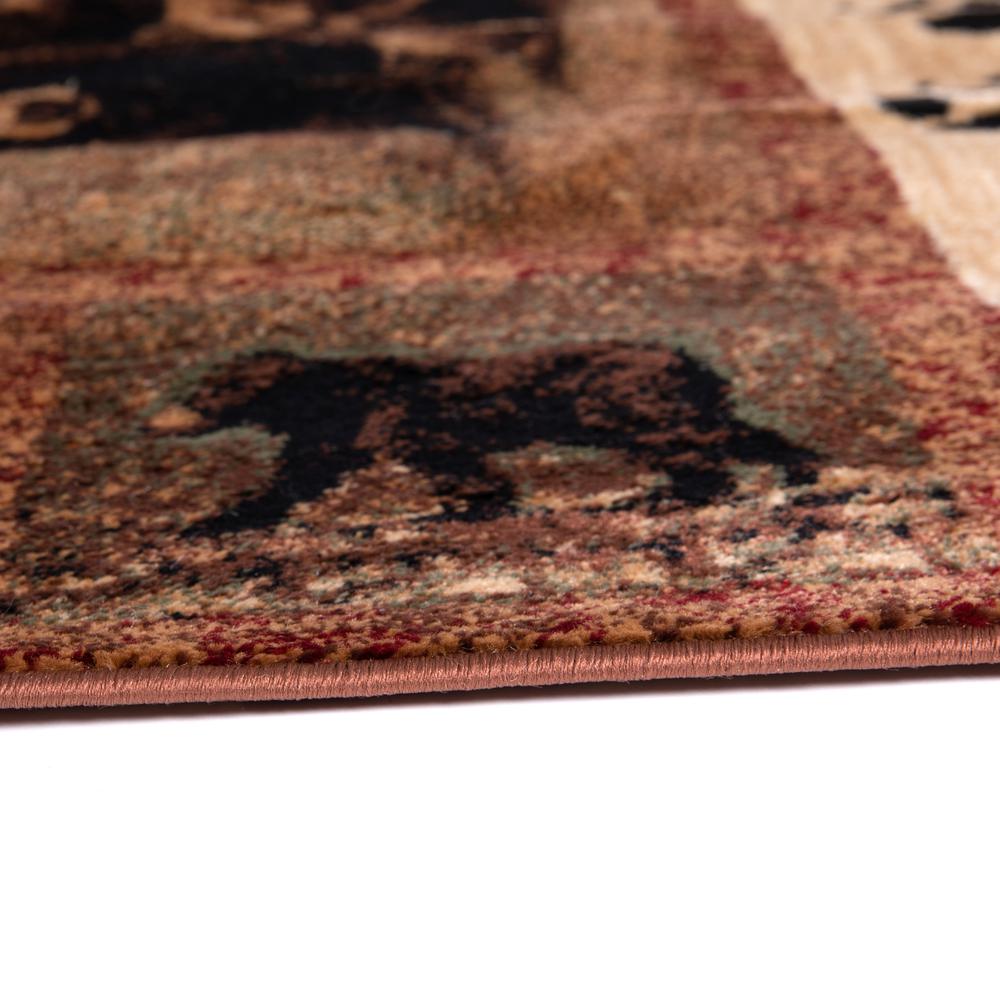 2' x 3' Mother Bear, Cubs Nature Themed Olefin Area Rug. Picture 5