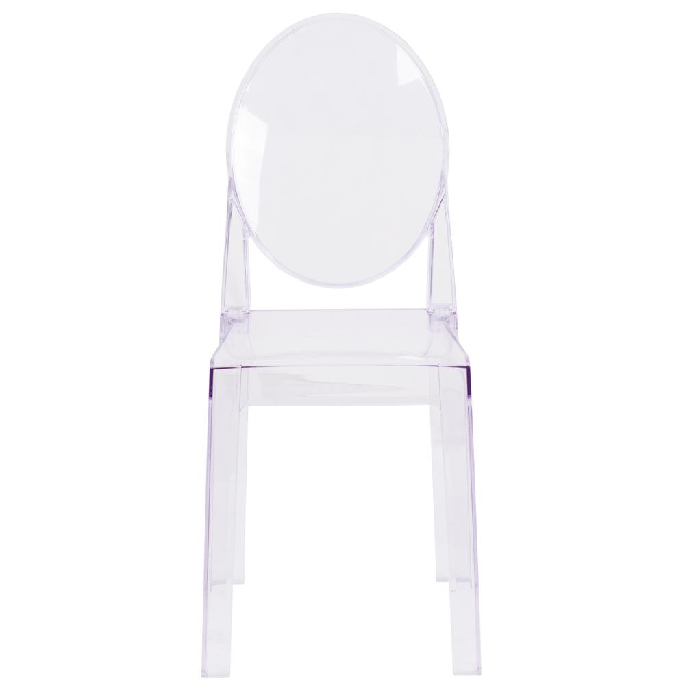 Ghost Chair with Oval Back in Revna Transparent Crystal. Picture 4