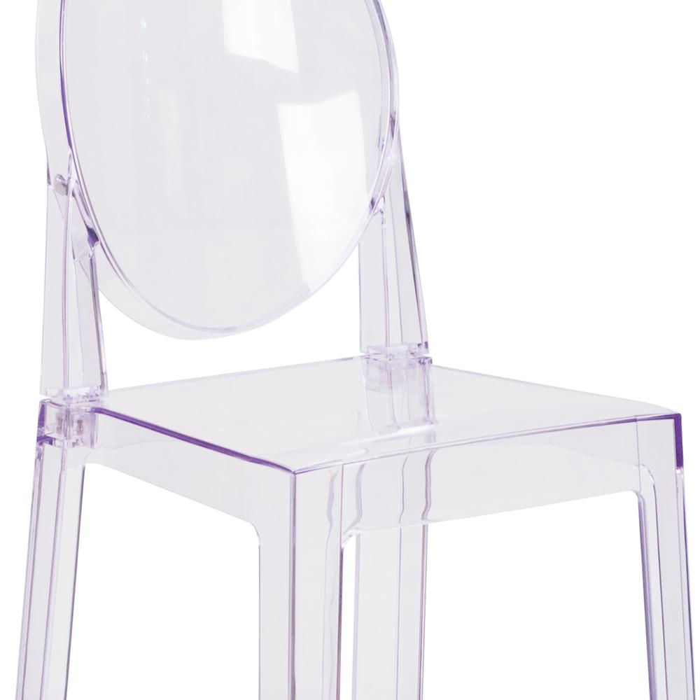 Ghost Counter Stool with Oval Back in Transparent Crystal. Picture 6