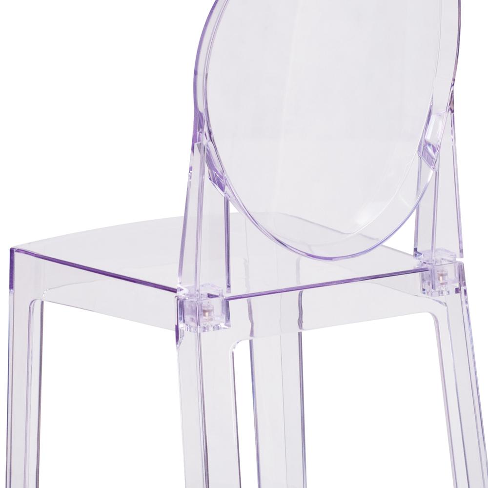 Ghost Counter Stool with Oval Back in Transparent Crystal. Picture 7