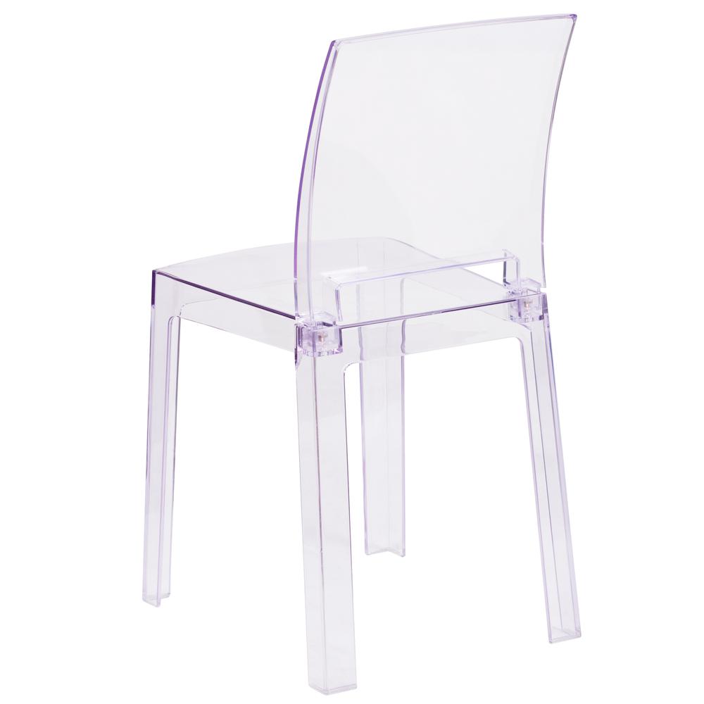 Ghost Chair with Square Back in Transparent Crystal. Picture 3