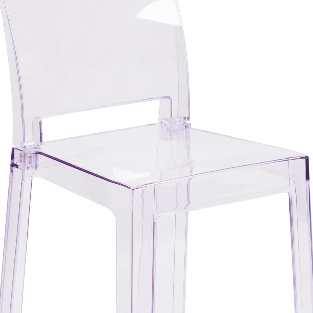 Ghost Chair with Square Back in Transparent Crystal. Picture 6