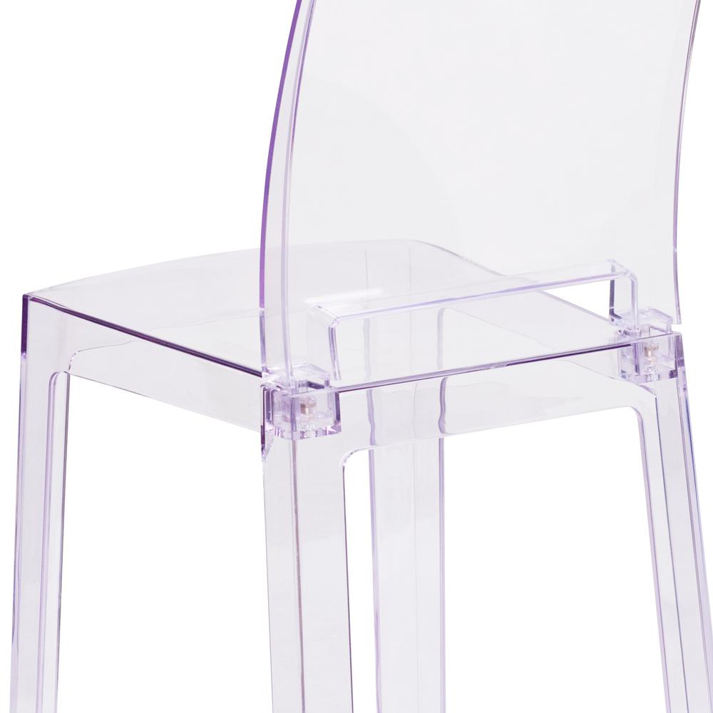 Ghost Chair with Square Back in Transparent Crystal. Picture 7