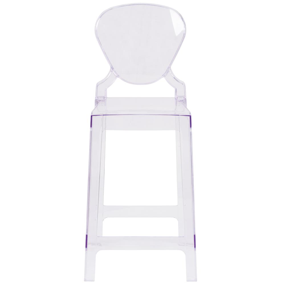 Ghost Counter Stool with Tear Back in Transparent Crystal. Picture 4