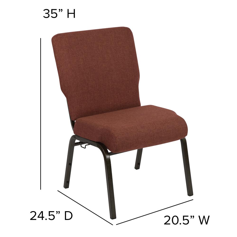 20.5 in. Cinnamon Molded Foam Church Chair. Picture 14