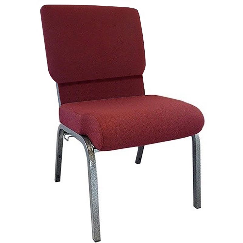 Maroon Church Chair 20.5 in. Wide. Picture 1