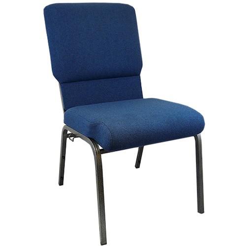 Navy Church Chairs 18.5 in. Wide. Picture 1