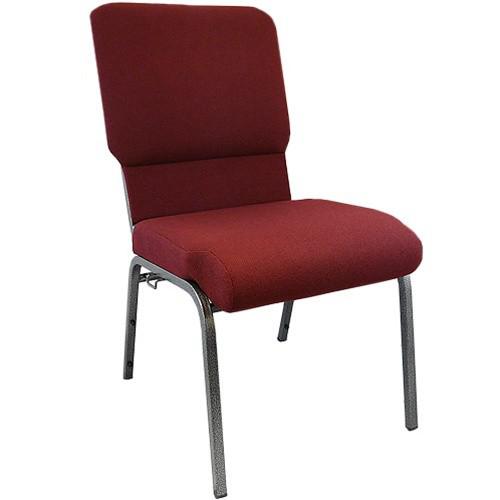 Maroon Church Chairs 18.5 in. Wide. Picture 5