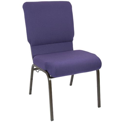 Eggplant Church Chair 18.5 in. Wide. Picture 1