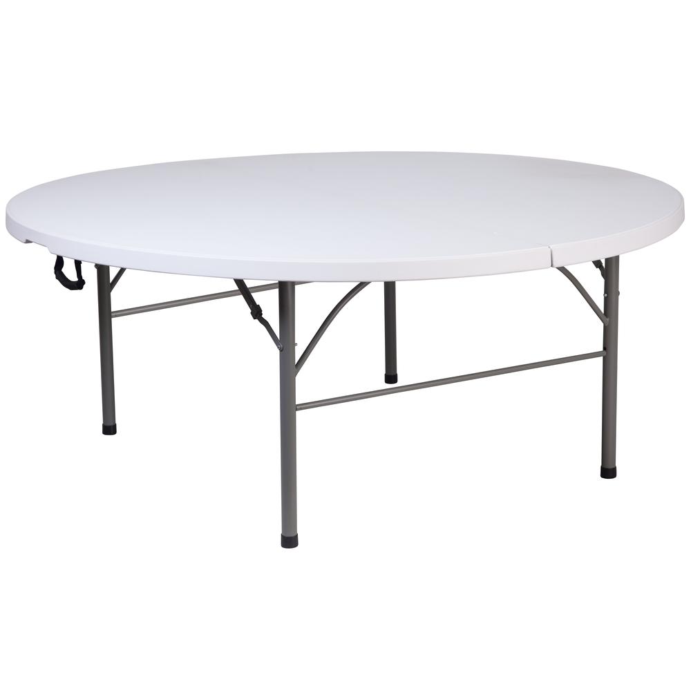 Plastic Banquet And Event Folding Table, 6 Round Folding Table