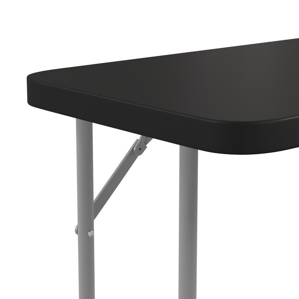 6-Foot Black Plastic Folding Training Table. Picture 8