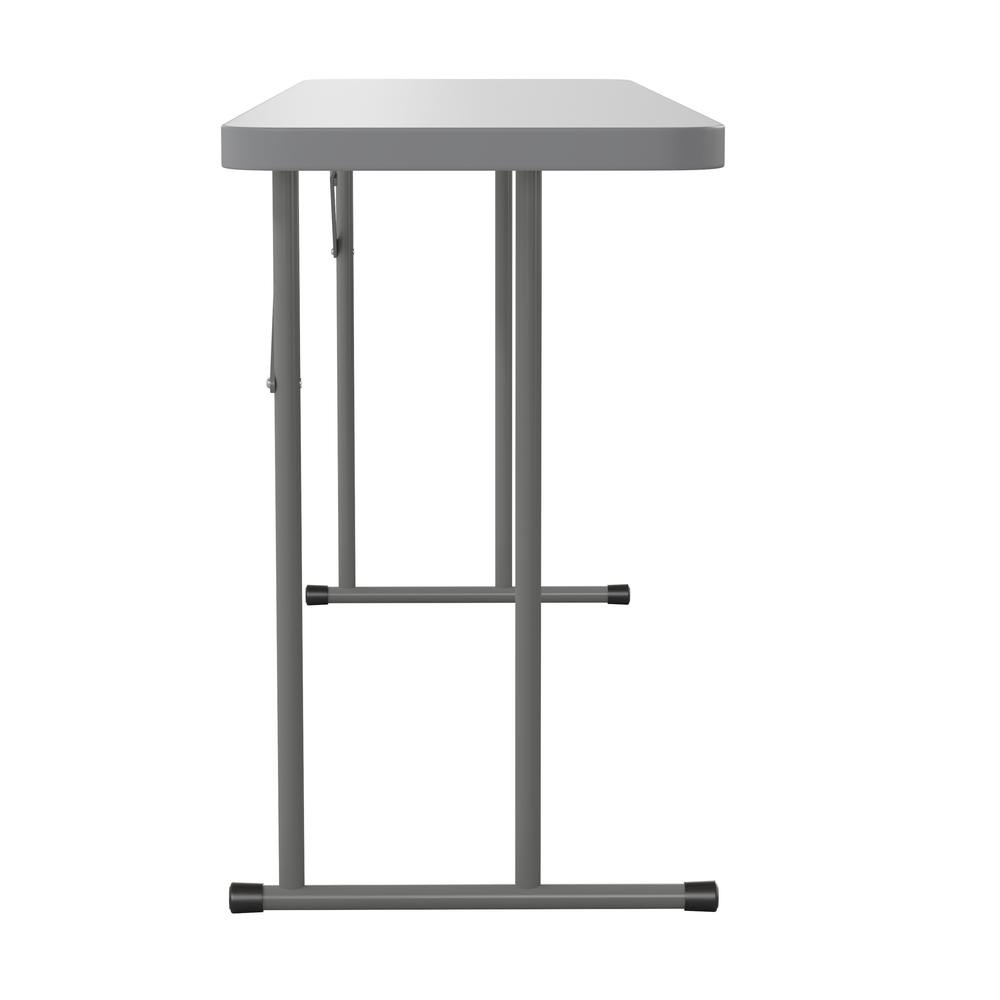 6-Foot Gray Plastic Folding Training Table. Picture 9