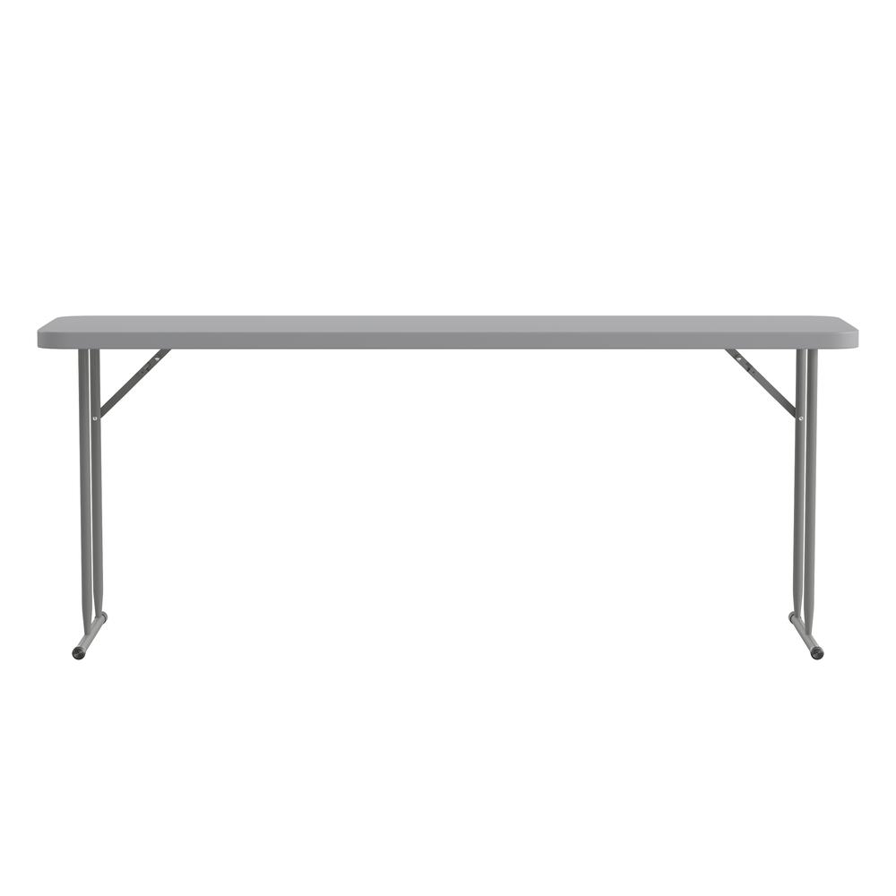 6-Foot Gray Plastic Folding Training Table. Picture 10